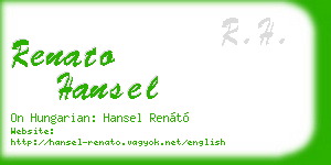renato hansel business card